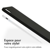 Accezz Coque Liquid Silicone avec porte-stylet Apple iPad Air 13 pouces (2025) M3 / (2024) M2 - Noir