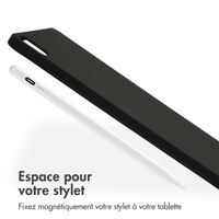 Accezz Coque Liquid Silicone avec porte-stylet iPad Air 13 pouces (2025) M3 / (2024) M2 - Noir