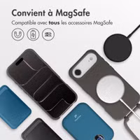 imoshion Coque arrière Color avec cordon amovible et MagSafe Apple iPhone Air - Black Coffee
