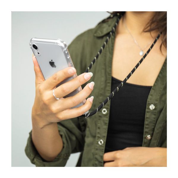 imoshion Coque avec dragonne Apple iPhone 8 Plus / 7 Plus - Noir & Doré