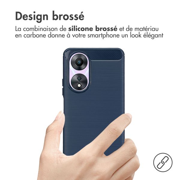 imoshion Coque Brushed Oppo A58 - Bleu foncé
