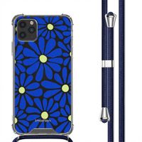 imoshion Coque Design avec cordon Apple iPhone 11 Pro Max - Cobalt Blue Flowers Connect