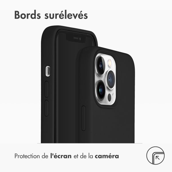 Accezz Coque Liquid Silicone iPhone 13 Pro - Noir