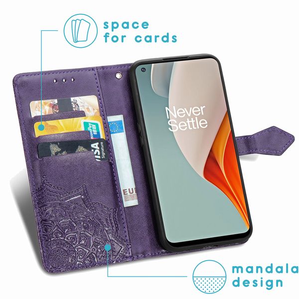 imoshion Etui de téléphone portefeuille Mandala OnePlus Nord N100 - Violet