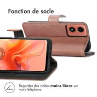 imoshion Étui de téléphone portefeuille Luxe Motorola Moto G04 / G24 - Brun