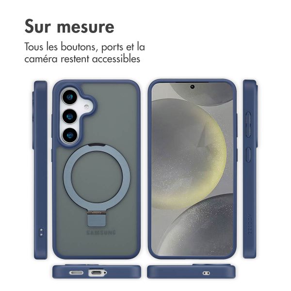 Accezz Coque Ring Stand avec MagSafe Samsung Galaxy S25 - Blue