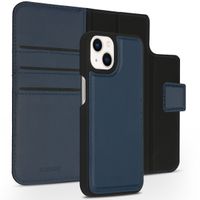 Accezz Étui de téléphone portefeuille en cuir de qualité supérieure 2 en 1 Apple iPhone 13 Mini - Bleu foncé