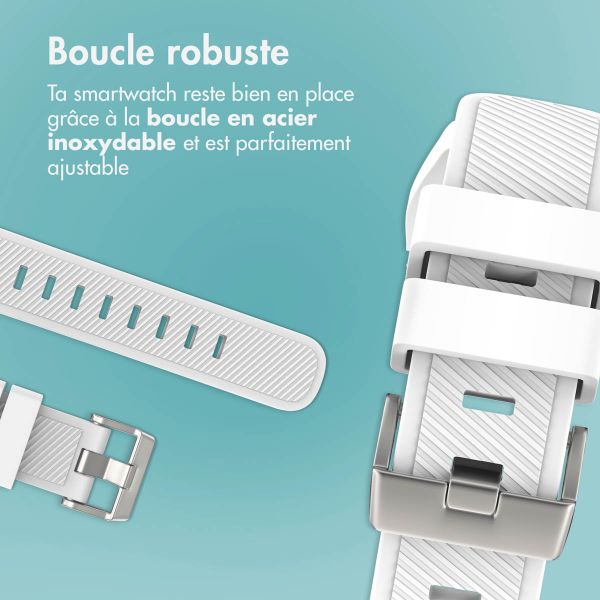 imoshion Bracelet en silicone souple - Connexion universelle 20 mm - Blanc