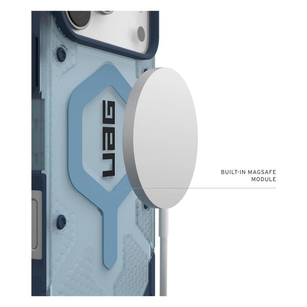 UAG Coque Pathfinder Clear MagSafe avec Lanyard Apple iPhone 17 Pro Max - Clear / Blue Lanyard