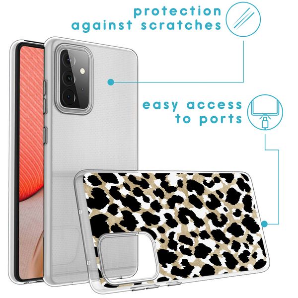 imoshion Coque Design Samsung Galaxy A72 - Léopard / Noir