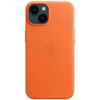 Apple Coque Leather MagSafe Apple iPhone 14 - Orange