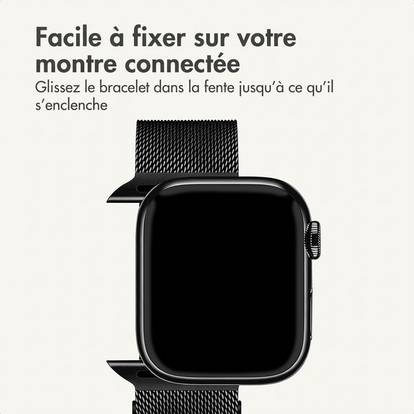 imoshion Bracelet magnétique milanais Apple Watch | 44/45/46/49 mm - Noir