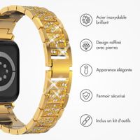 Selencia Bracelet à maillons scintillants Apple Watch Series 1 t/m 9 / SE (38/40/41 mm) | Series 10 / 11 (42 mm) - Doré