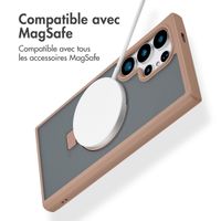 Accezz Coque Ring Stand avec MagSafe Samsung Galaxy S24 Ultra - Brown