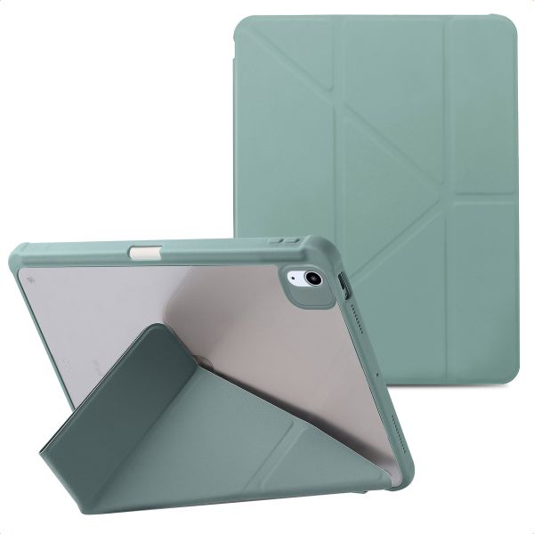 imoshion Coque tablette Origami iPad Pro 11 (2018 - 2022) / Air 5 (2022) / Air 4 (2020) - Vert foncé