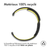 imoshion Bracelet sportif en silicone - Connexion universelle de 18 mm - Noir / Jaune