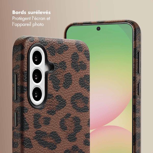 Selencia Coque Sabi imprimé panthère avec MagSafe Samsung Galaxy A56 - Mocha Brown