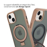 Accezz Coque Ring Stand avec MagSafe iPhone 14 - Brown