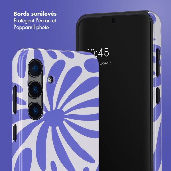 Selencia Coque arrière Vivid Samsung Galaxy S24 - Modern Bloom Sapphire Blue