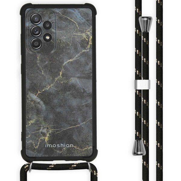 imoshion Coque Design avec cordon Samsung Galaxy A52(s) (5G/4G) - Black Marble