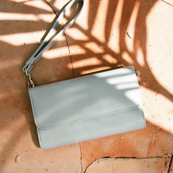 Selencia Pochette amovible en cuir végétalien Eny iPhone Xr - Gris