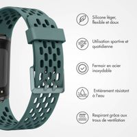 imoshion Bracelet de sport en silicone avec trous Fitbit Charge 5 / Charge 6 - Vert