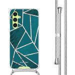 imoshion Coque Design avec cordon Samsung Galaxy A34 - Petrol Green Graphic