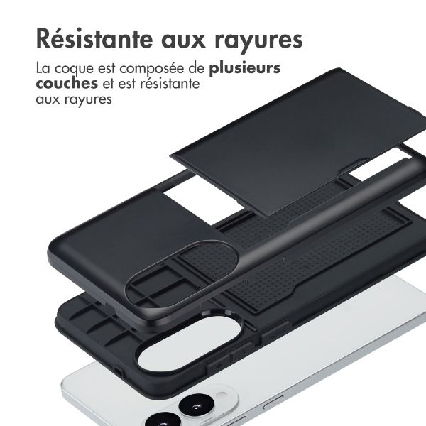 imoshion Coque arrière avec porte-cartes Samsung Galaxy S25 Edge - Noir
