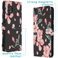 imoshion Design Softcase Bookcase Samsung Galaxy A32 (5G) - Blossom Watercolor Black