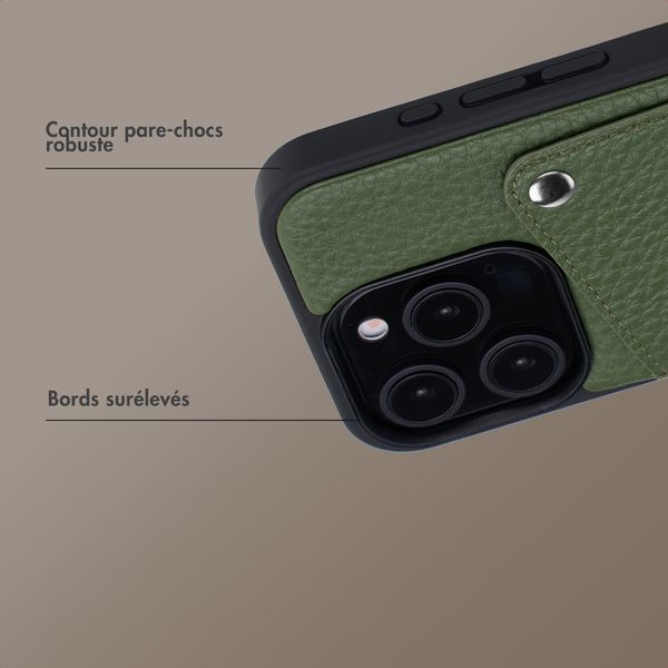 Selencia Coque Riva avec porte-cartes Apple iPhone 15 Pro - Sage Green