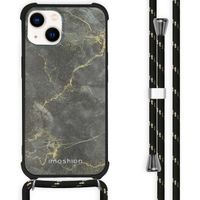 imoshion Coque Design avec cordon iPhone 14 - Black Marble