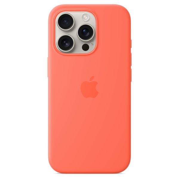 Apple Coque en silicone MagSafe Apple iPhone 16 Pro - Tangerine Orange