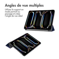 imoshion Coque tablette Trifold Apple iPad Pro 13 (2024) M4 - Bleu foncé