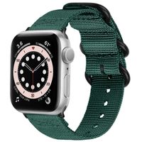 imoshion Bracelet robuste en nylon Apple Watch Series 1 - 9 / SE (38/40/41 mm) | Series 10 / 11 (42 mm) - Vert foncé
