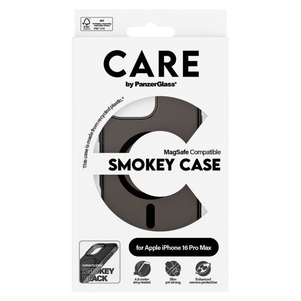 CARE by PanzerGlass Coque Smokey Urban Combat MagSafe Apple iPhone 16 Pro Max - Smokey