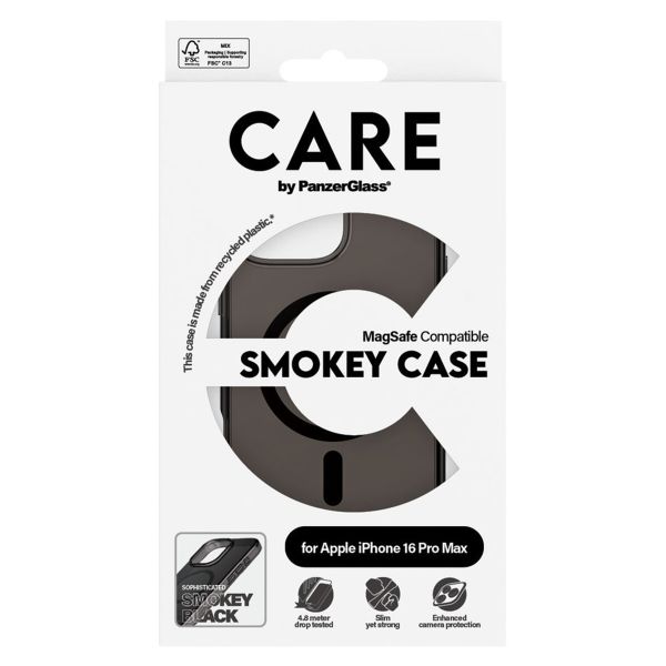 CARE by PanzerGlass Coque Smokey Urban Combat MagSafe iPhone 16 Pro Max - Noir