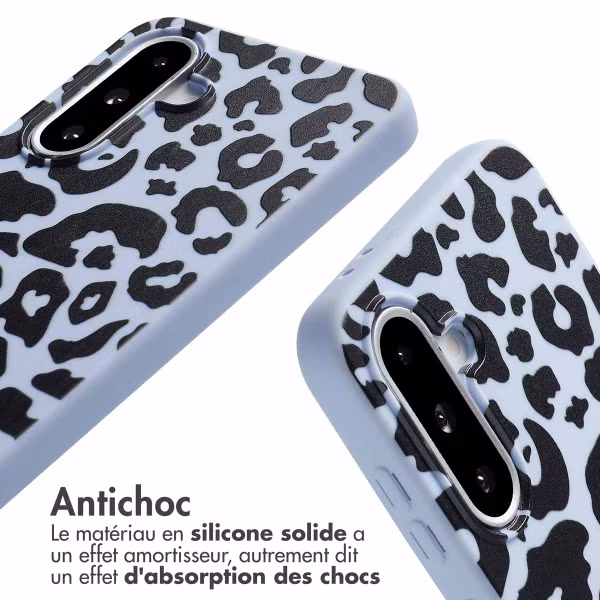 imoshion Coque design en silicone avec cordon Samsung Galaxy A36 / A56 - Animal Lila