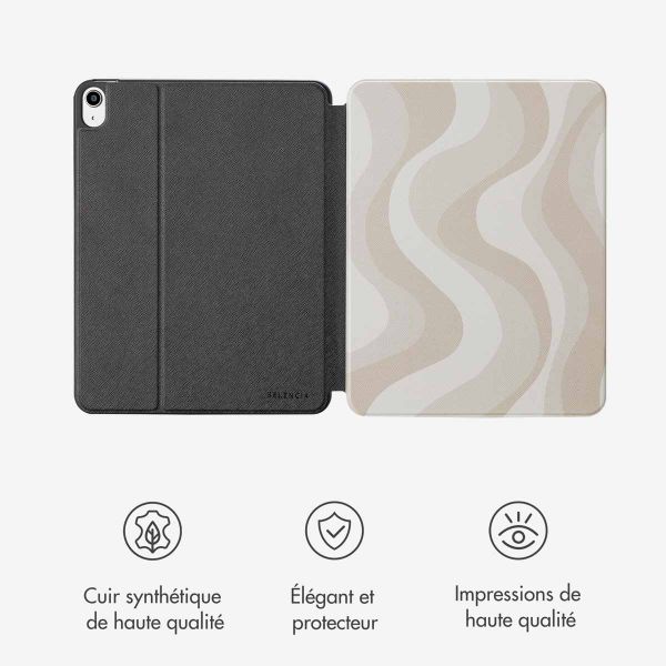 Selencia Coque tablette Vivid Apple iPad Air 11 pouces (2025) M3 / (2024) M2 / Air 5 (2022) / Air 4 (2020) - Desert Waves Beige