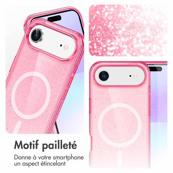 imoshion Coque Pailletée avec MagSafe Apple iPhone Air - Rose