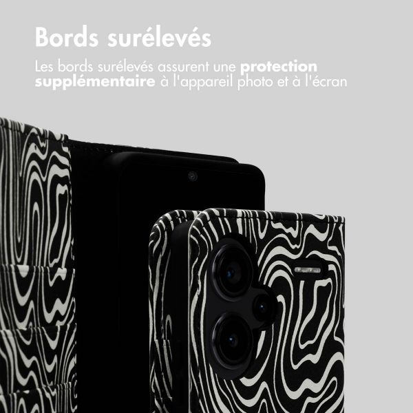 imoshion Étui de télephone portefeuille Design Xiaomi Redmi Note 13 Pro Plus (5G) - Black And White