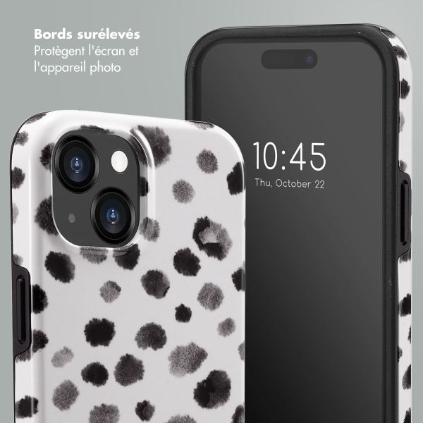 Selencia Coque arrière Vivid Tough iPhone 15  - Trendy Leopard