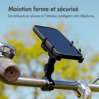 imoshion Support de téléphone Aluminium pour vélo - Rotatif à 360° - Léger - Universel - Noir