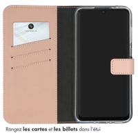 Selencia Étui de téléphone portefeuille en cuir véritable Samsung Galaxy A35 - Dusty Pink