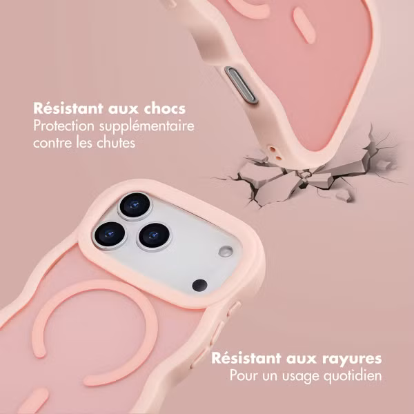 Selencia Coque arrière Wavy avec MagSafe Apple iPhone 17 Pro Max - Soft Pink