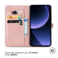 imoshion Etui de téléphone portefeuille Mandala Xiaomi 13T / 13T Pro - Rose Dorée