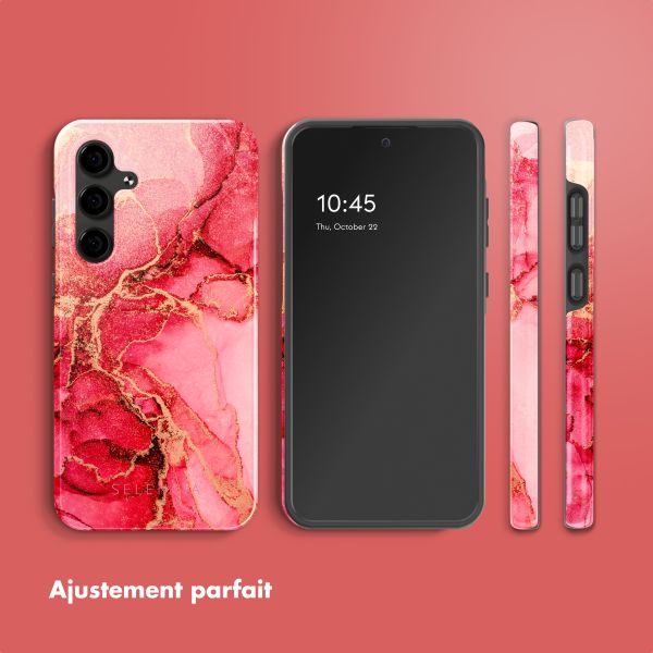 Selencia Coque arrière Vivid Samsung Galaxy S24 FE - Rosy Marble