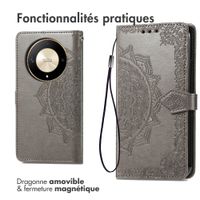 imoshion Etui de téléphone portefeuille Mandala Honor Magic 6 Lite - Gris