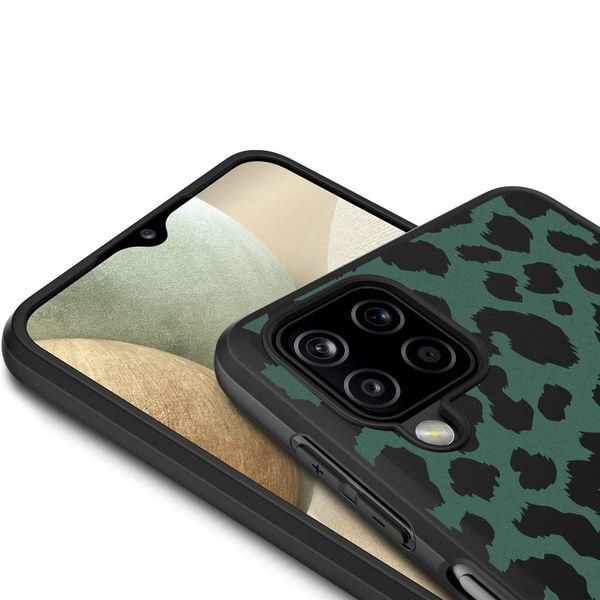 imoshion Coque Design Samsung Galaxy A12 - Léopard - Vert / Noir