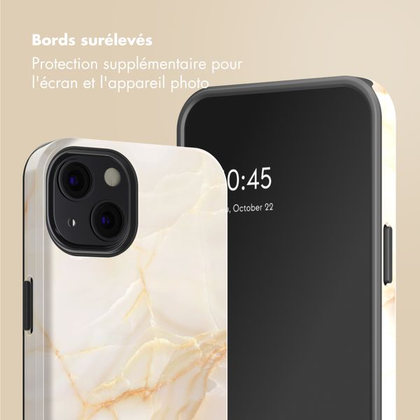 Selencia Coque arrière Vivid avec MagSafe Apple iPhone 13 - Golden Beige Marble