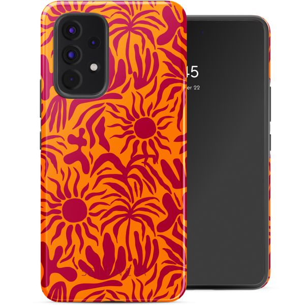 Selencia Coque arrière Vivid Samsung Galaxy A53 - Tropical Vibes Apricot